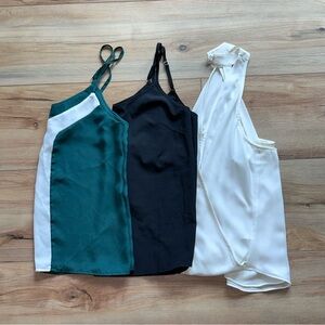 🍍Womens Camisoles Small Tank Top Business Attire EUC Naked Zebra Set of 3 Green